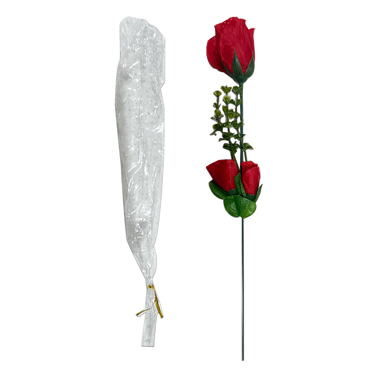 ROSAS ARTIFICIALES 33CM EN BOLSA (PQTX12)