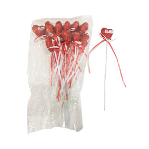 CORAZON DECORATIVO ESCARCHADO TE AMO (PQTX12),