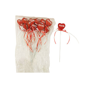 CORAZON DECORATIVO ESCARCHADO FELIZ DIA (PQTX12),