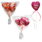 CORAZON DECORATIVO ESCARCHADO FELIZ DIA (PQTX12),