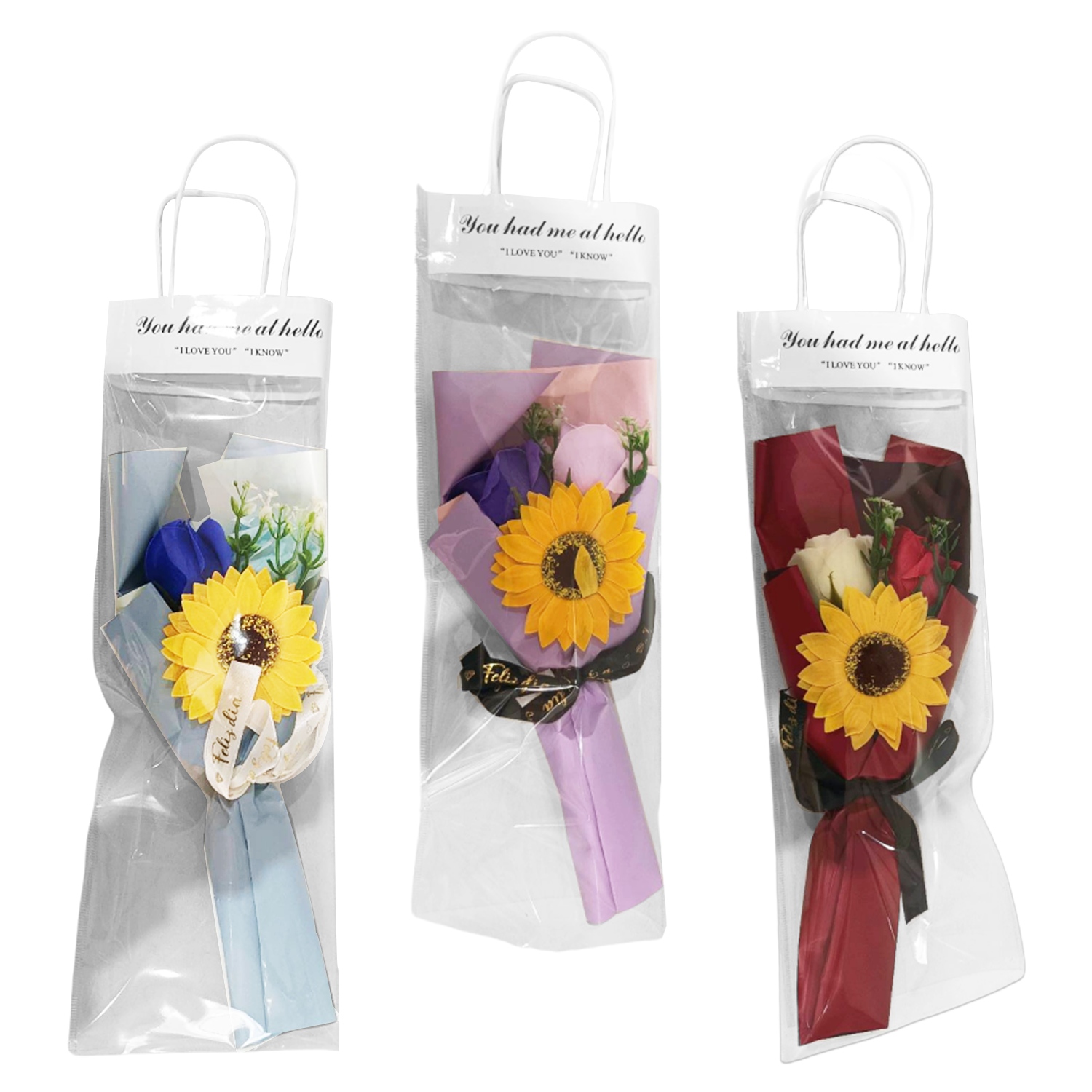 RAMO FLORES ARTIFICIALES EN BOLSA REGALO