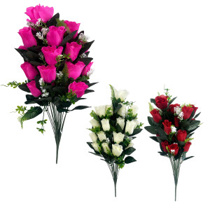 RAMO ROSAS ARTIFICAL X24 60CM