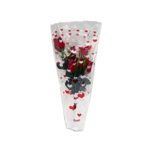 RAMO ROSAS ARTIFICIAL X6 40CM EN BOLSA