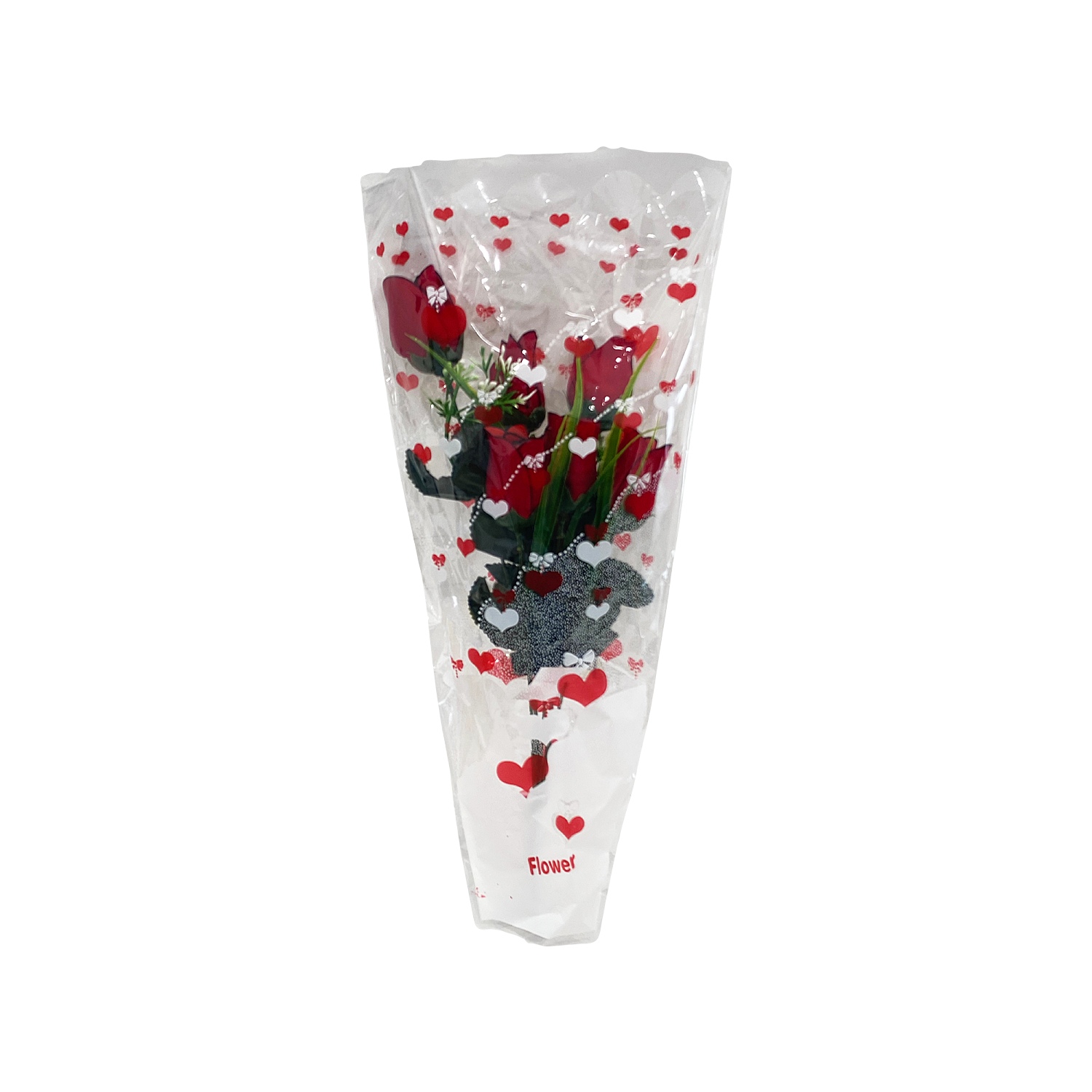 RAMO ROSAS ARTIFICIAL X6 40CM EN BOLSA