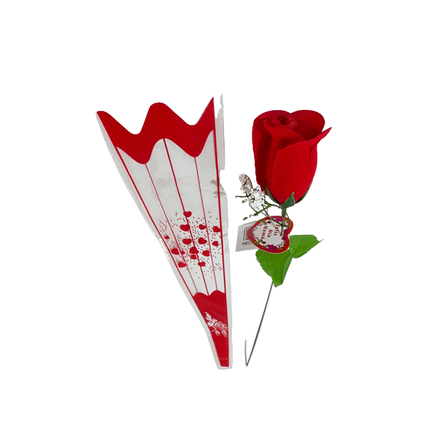 ROSA ARTIFICIAL 35CM EN BOLSA