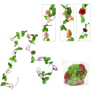 ENREDADERA DE ROSAS ARTIFICIALES 2M,