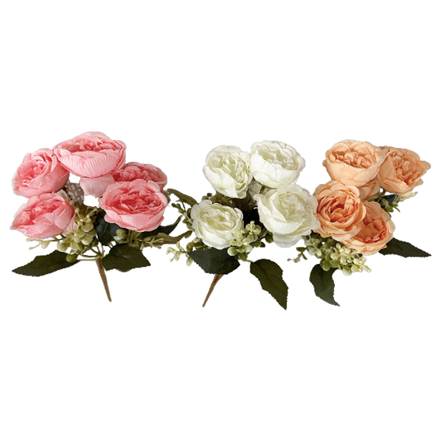 RAMO ROSAS ARTIFICIAL X5 31CM