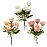 RAMO ROSAS ARTIFICIAL X5 31CM,