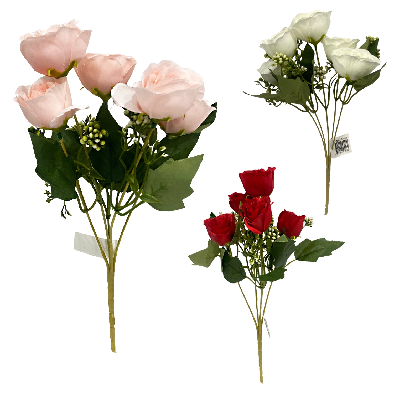 RAMO ROSAS ARTIFICAL X5 30CM,