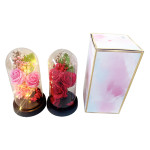 RAMO ROSAS ARTIFICIALES CON LUZ ENCAPSULADAS (PILAS)