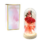 RAMO ROSAS ARTIFICIALES CON LUZ ENCAPSULADAS (PILAS)