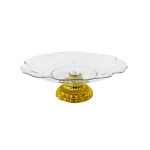 BANDEJA FRUTERA TRANSPARENTE CON BASE 25*9.5CM