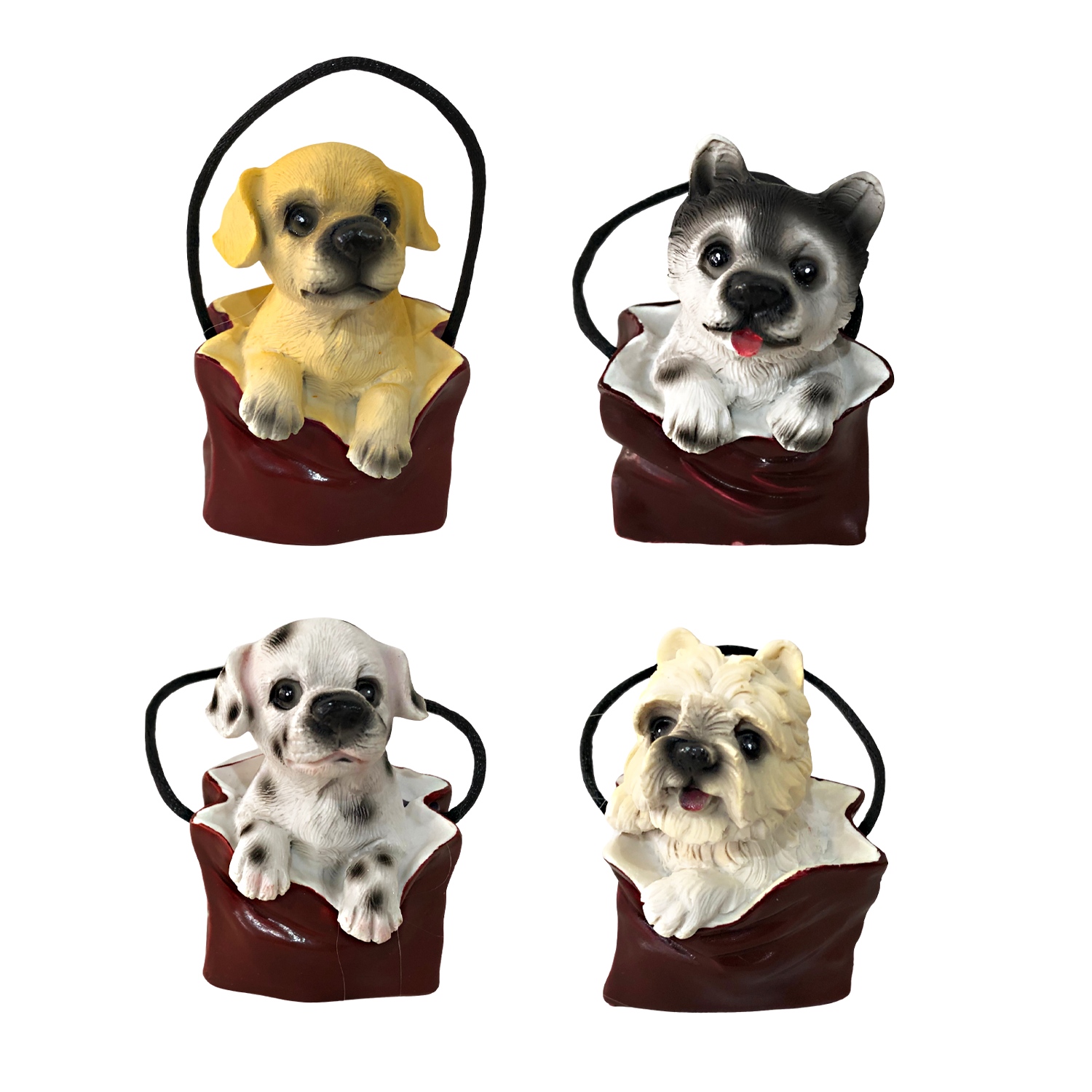 ADORNO TAZA CON PERRO DE RESINA