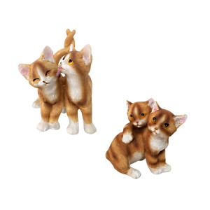 ADORNO GATOS DE RESINA