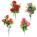 RAMO ROSAS ARTIFICIALES X7 38CM,