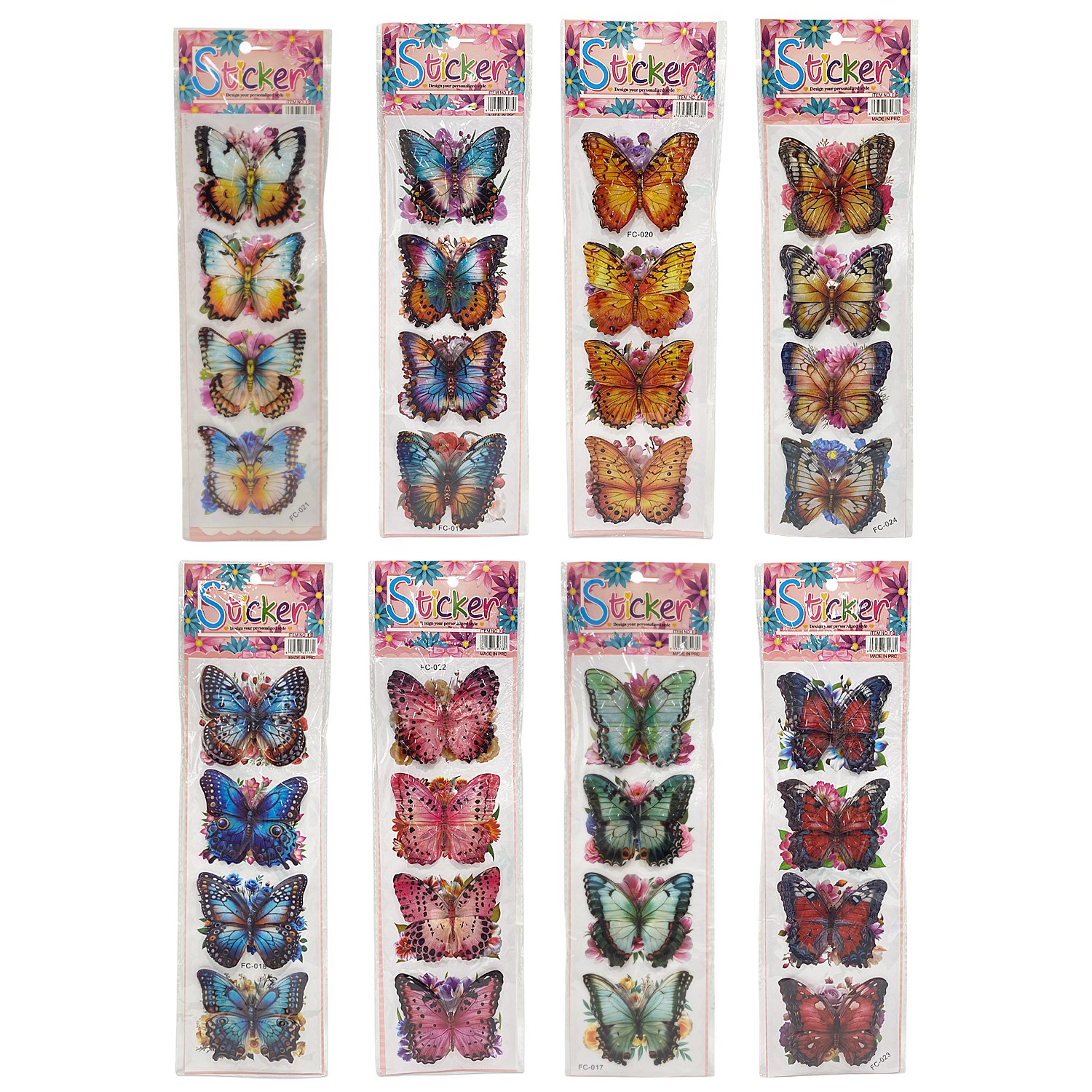 STICKER MARIPOSA PQ X4 (PQTX12)
