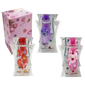 FLORERO DECORATIVO EN VIDRIO