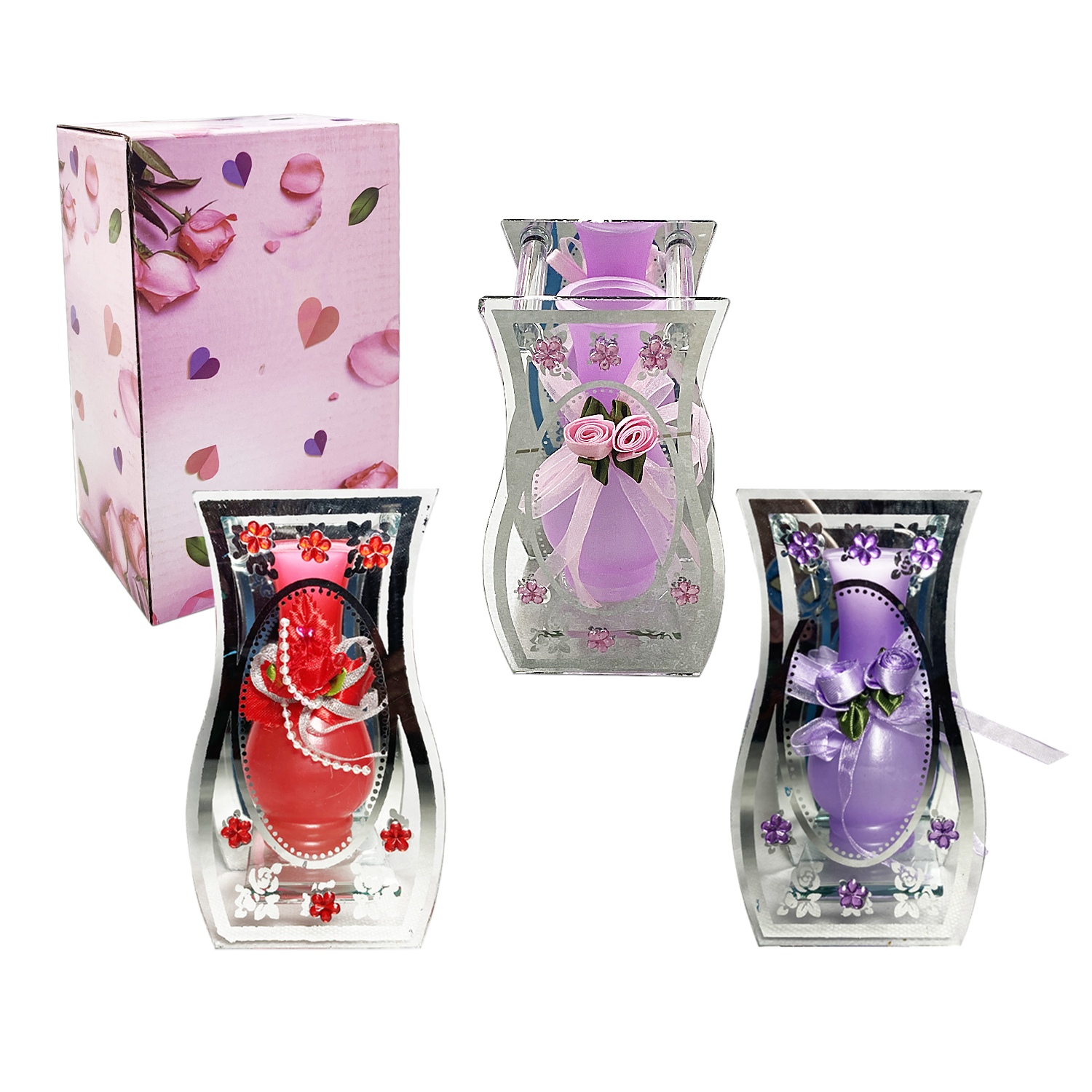 FLORERO DECORATIVO EN VIDRIO