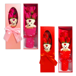 RAMO ROSAS ARTIFICIALES CON OSO EN CAJA