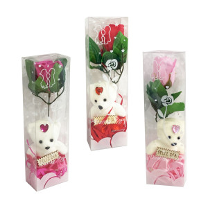 ROSA ARTIFICIAL CON OSO EN ACETATO