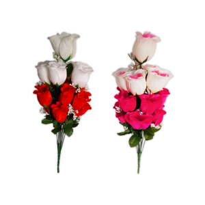 RAMO ROSAS ARTIFICIALES SURTIDAS X18 54CM