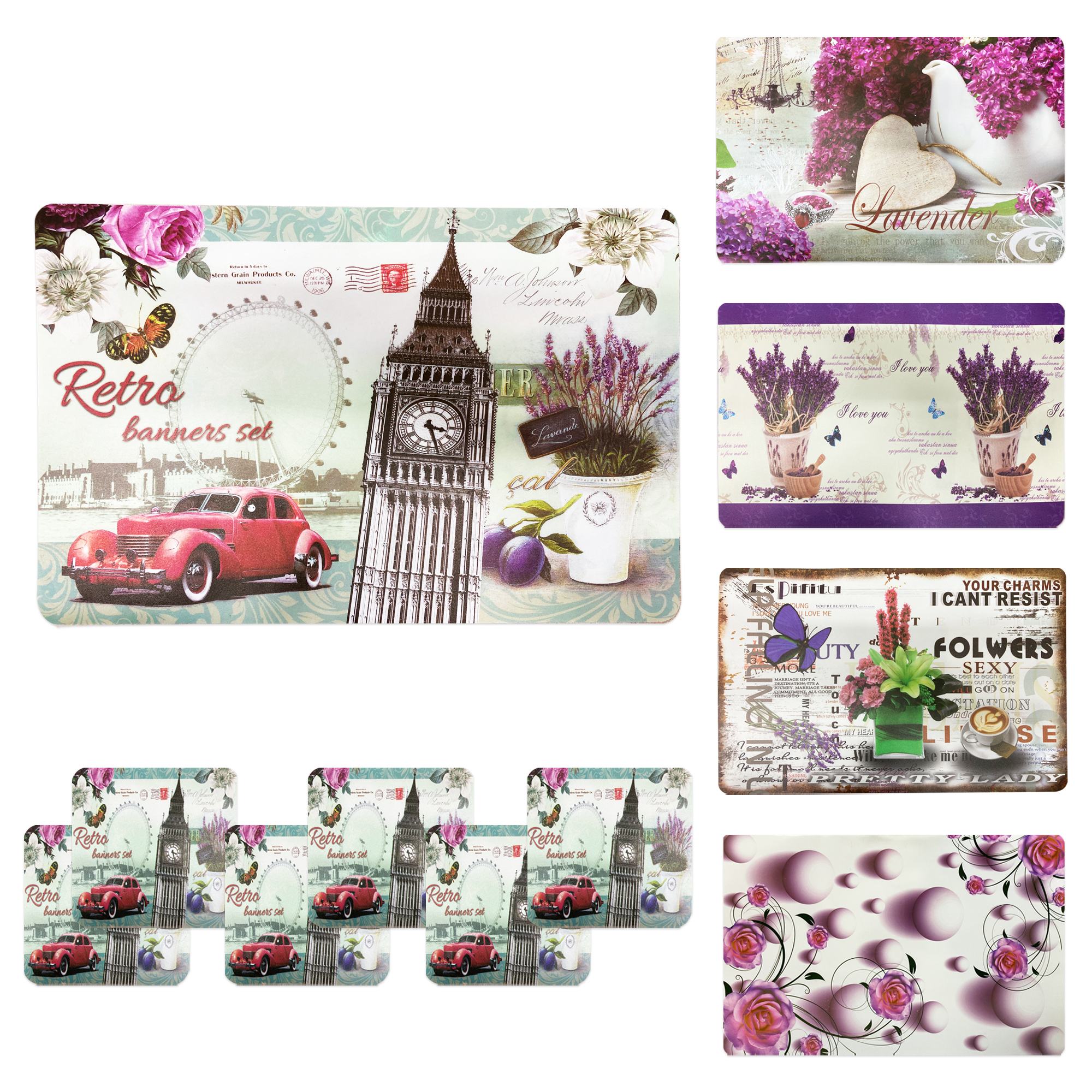 INDIVIDUAL PLASTICO SURTIDO X12