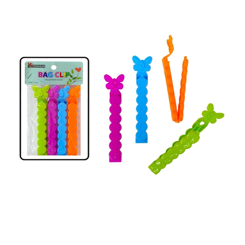 SELLADOR DE BOLSA X4 FIGURA MARIPOSA DK-1674