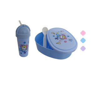 LONCHERA + TERMO ESTAMPADO COLORES PASTEL DK-3854