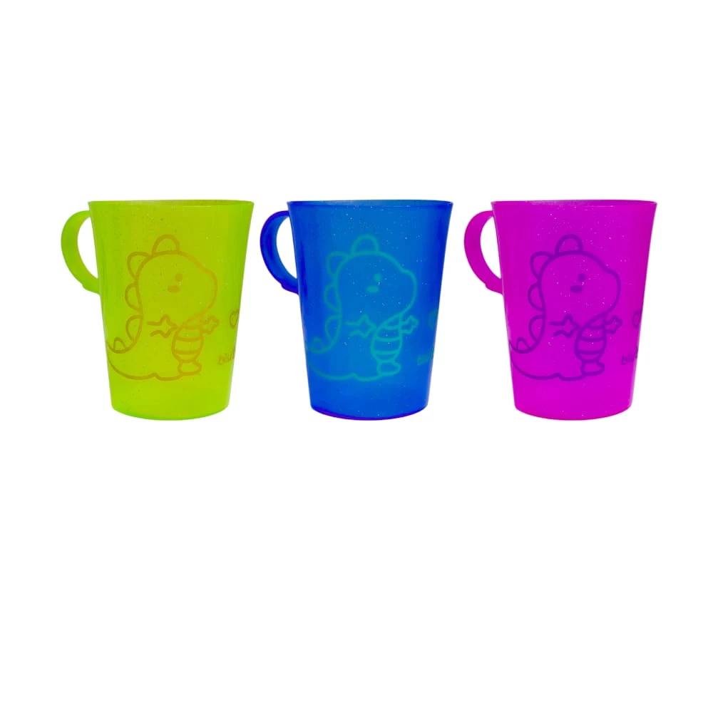 SET DE VASOS COLORES ESTAMPADO DINO X6 DK-3864