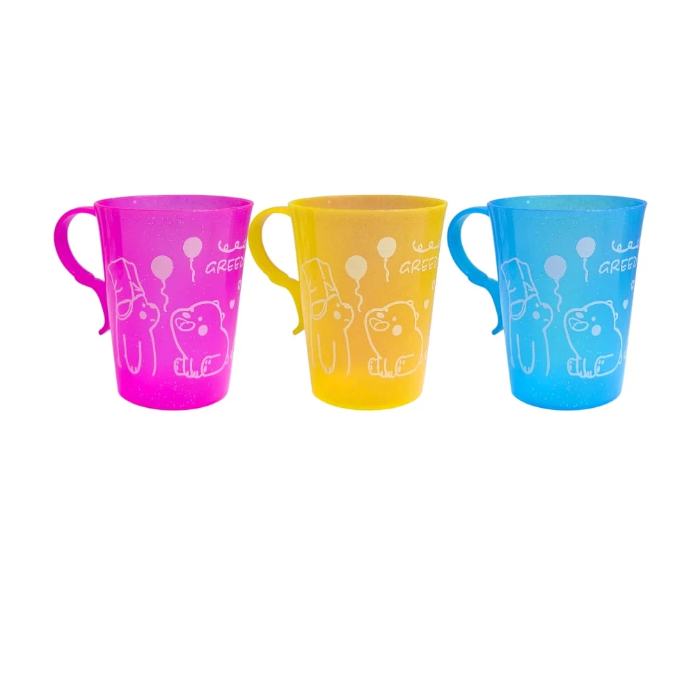 SET DE VASOS COLORES NEON X6 DK-3865