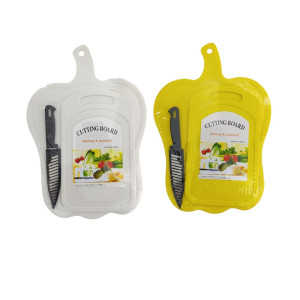 TABLA DE PICAR FORMA PIMENTON MD + CUCHILLO DK-3881