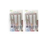 SET DE CUBIERTO CRTX4 CUCHARA TENEDOR ESMAPADO MADERA DK-4152 (PQTX12)