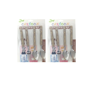 SET DE CUBIERTO CRTX4 CUCHARA TENEDOR ESMAPADO MADERA DK-4152 (PQTX12)