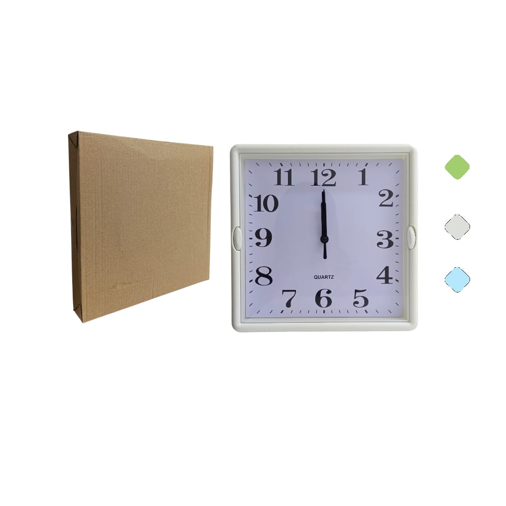 RELOJ DE PARED MD CUADRADO COLORES DK-4193