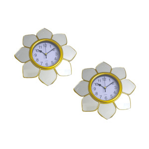 RELOJ FINO DE PARED FLOR ESPEJO MD DK-4197