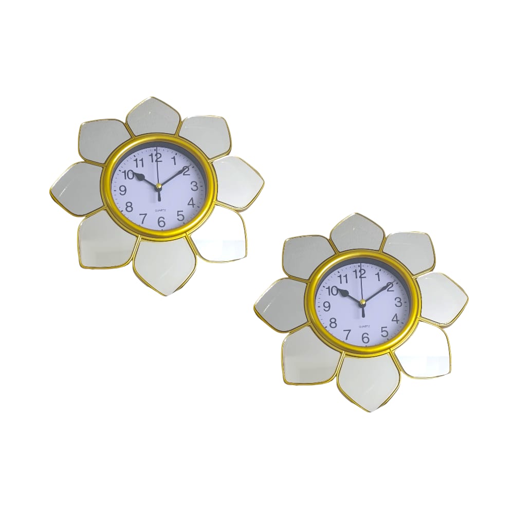 RELOJ FINO DE PARED FLOR ESPEJO MD DK-4197