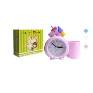 RELOJ DESPERTADOR UNICORNIO + PORTALAPIZ DK-7050