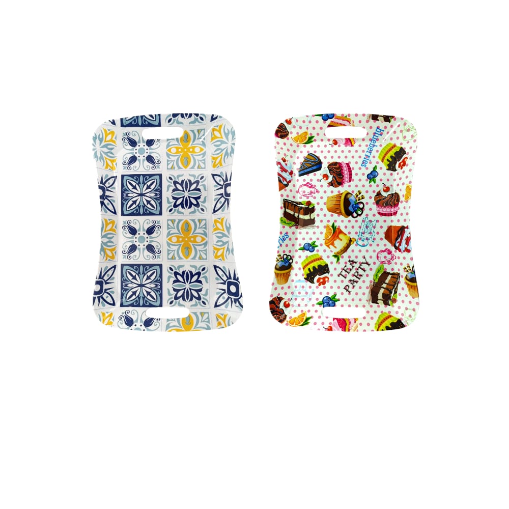 BANDEJA CUADRADA ESTAMPADA DK-F66