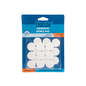 ADHESIVO REDONDO DOBLE FAZ X18 (PQTX24)