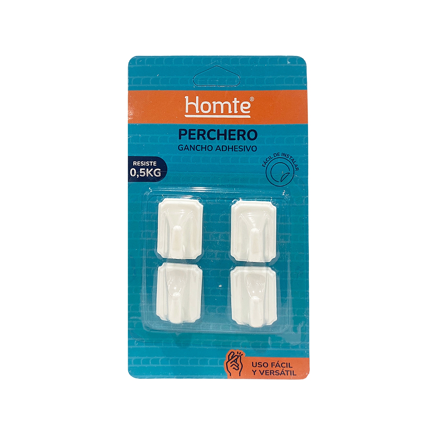 PERCHERO BLANCO CUADRADO X4 (PQTX20)