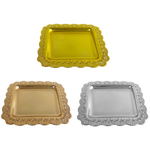 BANDEJA CUADRADA BRILLANTE 30*30*2.5CM