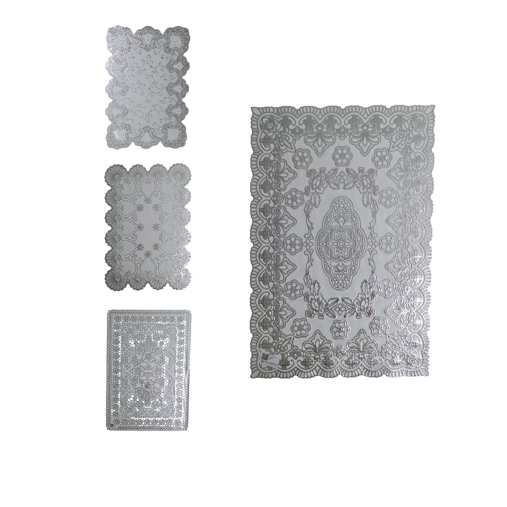 INDIVIDUAL CUADRADO PLATEADO  L1127-1-P (PQTX12)