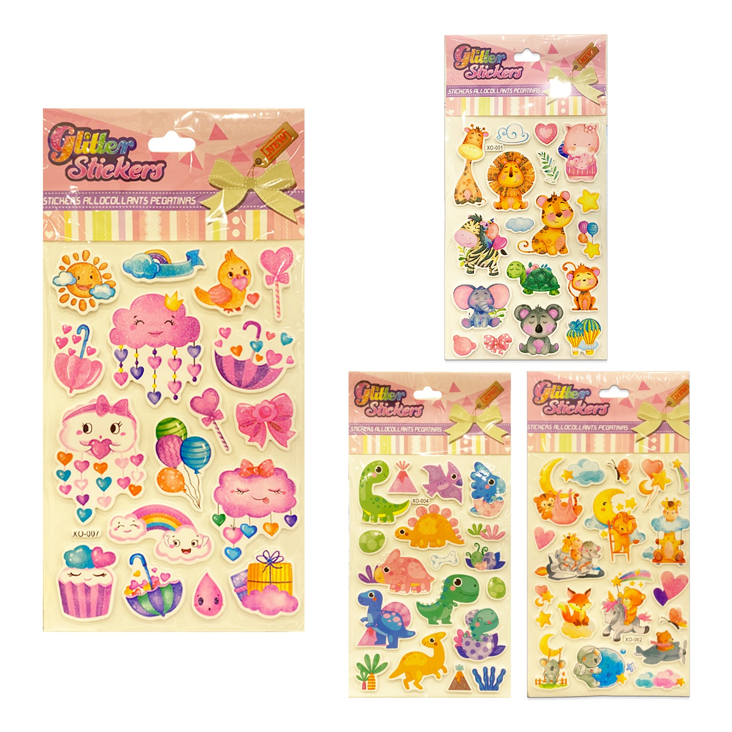 STICKERS MOTIVOS ALTO RELIEVE (PQTX12)