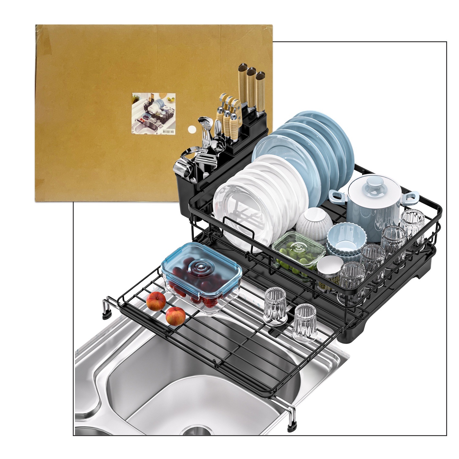 ESTANTE ESCURRIDOR DE COCINA 43.4*13*33.8CM