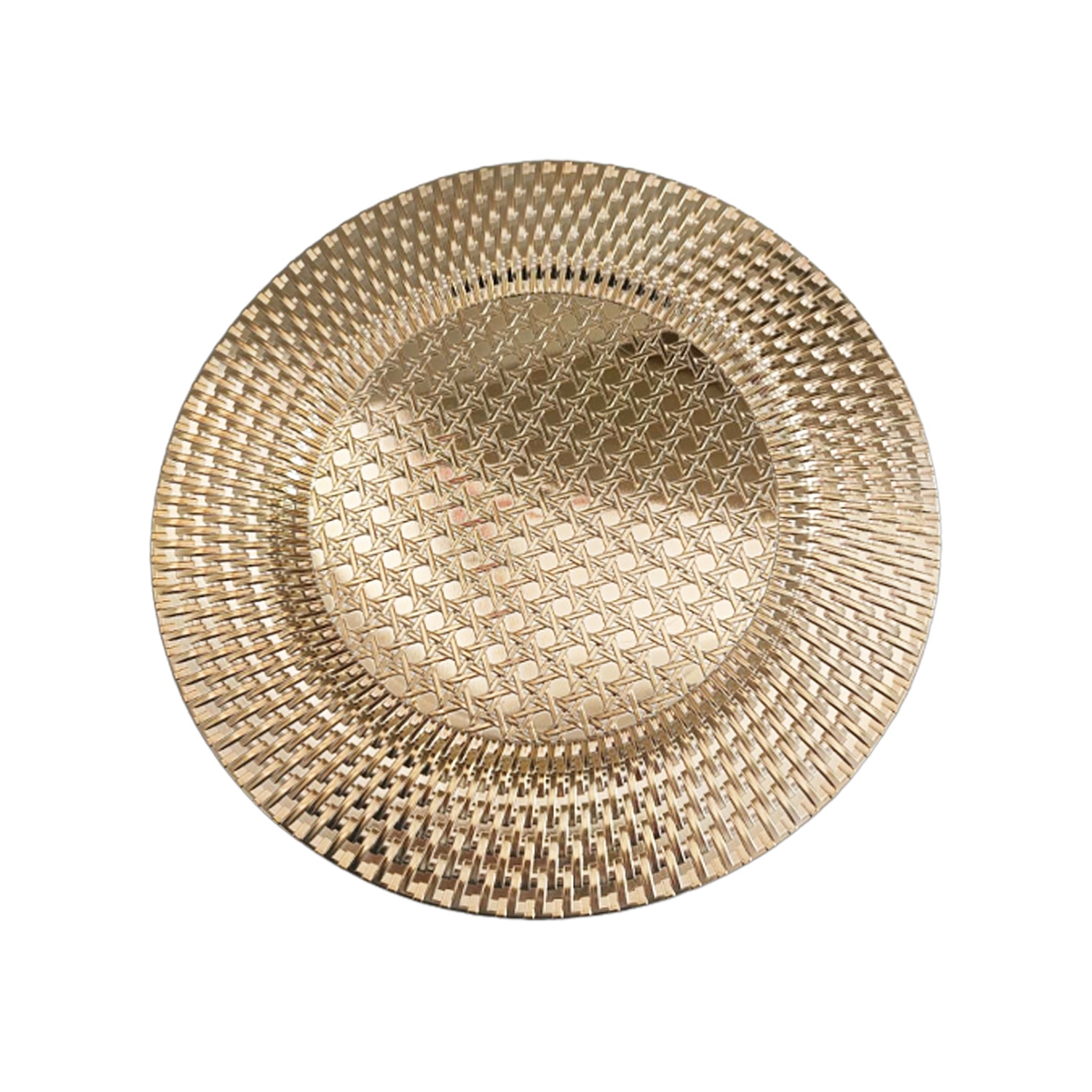 PLATO BASE DECORATIVO DORADO 33CM