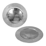 PLATO BASE DECORATIVO PLATEADO 33CM