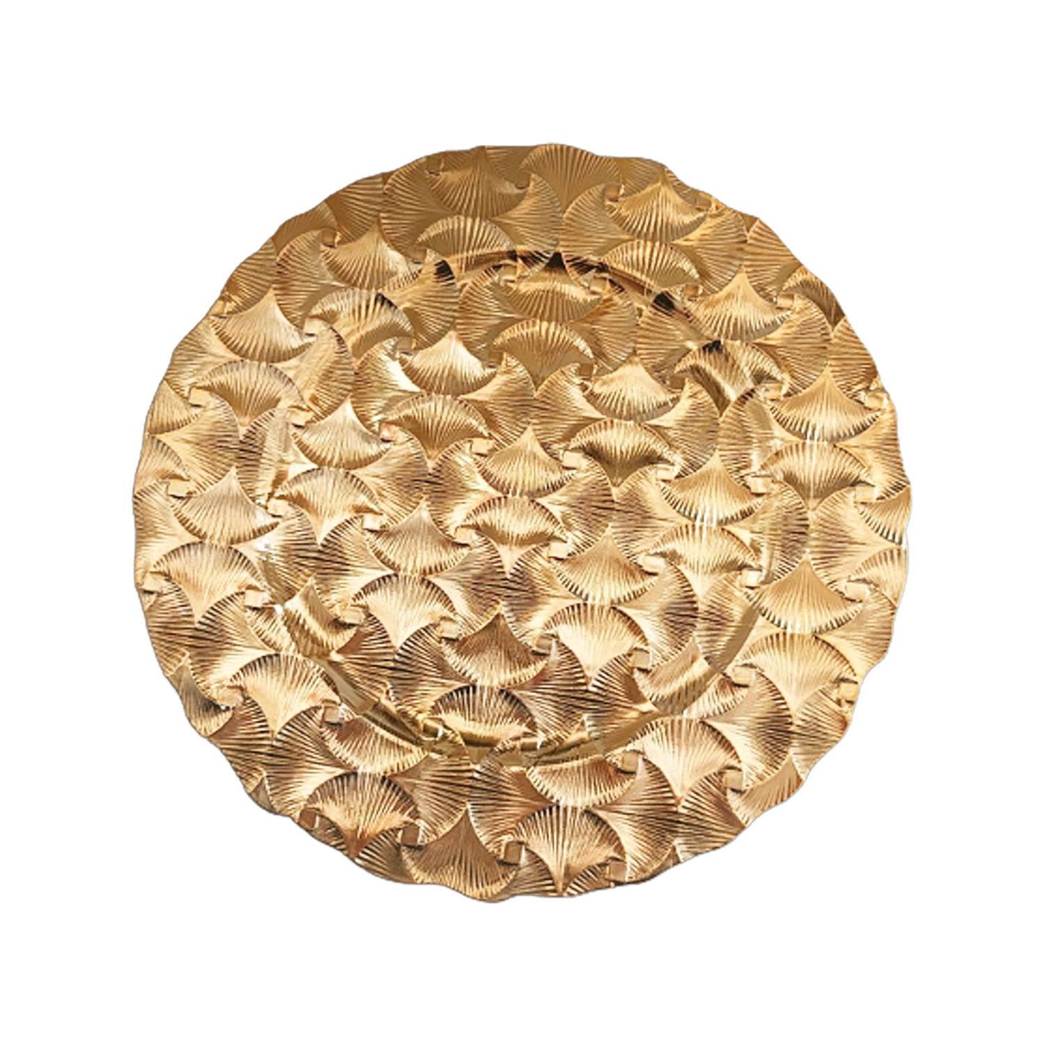 PLATO BASE DECORATIVO DORADO 33CM