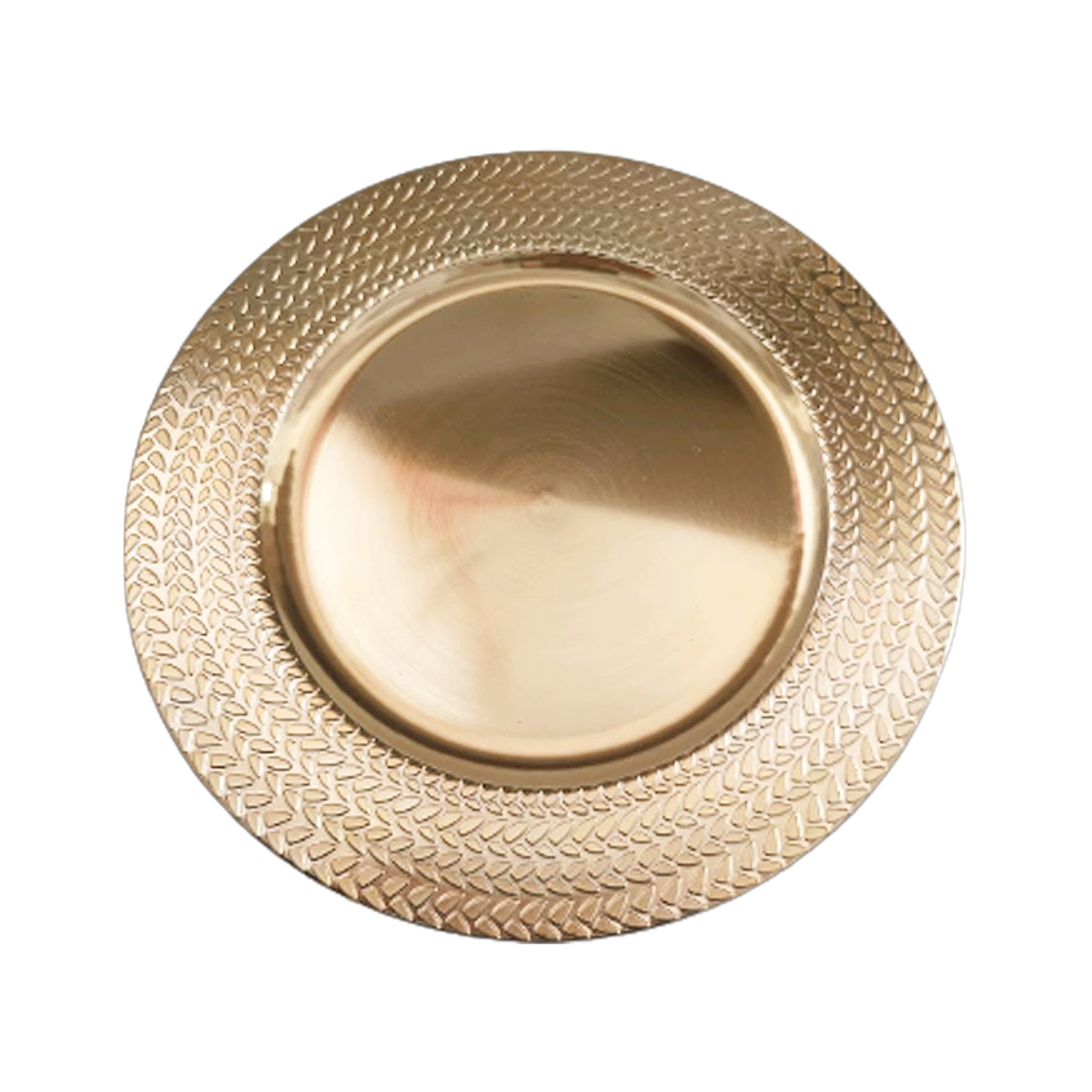 PLATO BASE DECORATIVO DORADO 33CM
