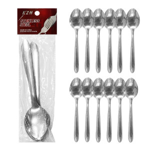 CUCHARA METALICA LISA 19G X12