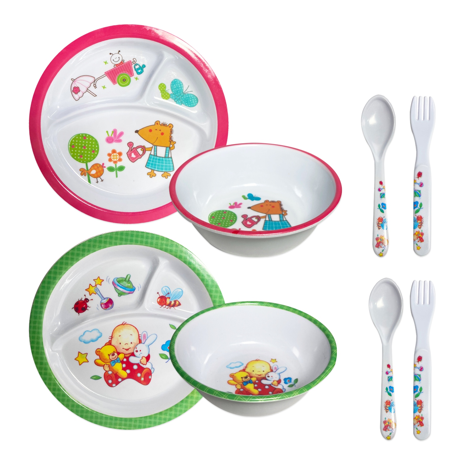 SET VAJILLA INFANTIL X4PCS